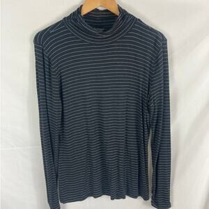 WHBM Striped Turtleneck Long Sleeve Top Size Large